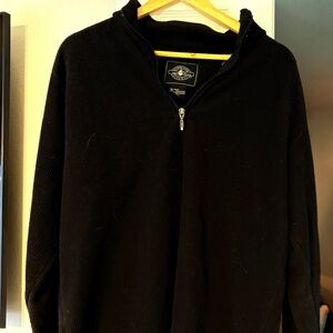 Charles River Black ¼ Zip Cozy Sweater | Size Medium